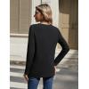 Zeagoo Women’s Color Block Tops Long Sleeve Fall Tunic Top Casual Round Neck Pullover Shirts Dressy Work Outfit 2025(Black)
