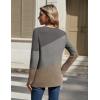 Zeagoo Women’s Color Block Tops Long Sleeve Fall Tunic Top Casual Round Neck Pullover Shirts Dressy Work Outfit 2025(Pat10)