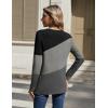 Zeagoo Women’s Color Block Tops Long Sleeve Fall Tunic Top Casual Round Neck Pullover Shirts Dressy Work Outfit 2025(Pat11)