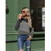Zeagoo Women’s Color Block Tops Long Sleeve Fall Tunic Top Casual Round Neck Pullover Shirts Dressy Work Outfit 2025(Pat11)