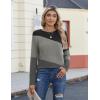 Zeagoo Women’s Color Block Tops Long Sleeve Fall Tunic Top Casual Round Neck Pullover Shirts Dressy Work Outfit 2025(Pat11)