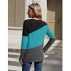 Zeagoo Women’s Color Block Tops Long Sleeve Fall Tunic Top Casual Round Neck Pullover Shirts Dressy Work Outfit 2025(Pat12)