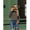 Zeagoo Women’s Color Block Tops Long Sleeve Fall Tunic Top Casual Round Neck Pullover Shirts Dressy Work Outfit 2025(Pat13)
