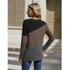 Zeagoo Women’s Color Block Tops Long Sleeve Fall Tunic Top Casual Round Neck Pullover Shirts Dressy Work Outfit 2025(Pat13)