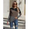 Zeagoo Women’s Color Block Tops Long Sleeve Fall Tunic Top Casual Round Neck Pullover Shirts Dressy Work Outfit 2025(Pat13)