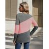 Zeagoo Women’s Color Block Tops Long Sleeve Fall Tunic Top Casual Round Neck Pullover Shirts Dressy Work Outfit 2025(Pat2)