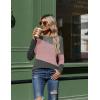 Zeagoo Women’s Color Block Tops Long Sleeve Fall Tunic Top Casual Round Neck Pullover Shirts Dressy Work Outfit 2025(Pat2)
