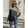 Zeagoo Women’s Color Block Tops Long Sleeve Fall Tunic Top Casual Round Neck Pullover Shirts Dressy Work Outfit 2025(Pat3)