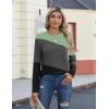 Zeagoo Women’s Color Block Tops Long Sleeve Fall Tunic Top Casual Round Neck Pullover Shirts Dressy Work Outfit 2025(Pat3)
