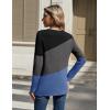Zeagoo Women’s Color Block Tops Long Sleeve Fall Tunic Top Casual Round Neck Pullover Shirts Dressy Work Outfit 2025(Pat6)