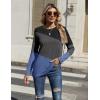 Zeagoo Women’s Color Block Tops Long Sleeve Fall Tunic Top Casual Round Neck Pullover Shirts Dressy Work Outfit 2025(Pat6)
