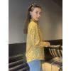 Zeagoo Womens Cotton Button Down Shirts Long Sleeve V Neck Collared Tops Work Office Blouse Shirt 2025 S-XXL(Yellow Polka Dot)