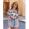 Zeagoo Women’s Hawaiian Button Down Shirts Casual Short Sleeve Floral Tropical Print Summer Blouse Tunic Top(A-zw47)
