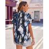 Zeagoo Women’s Hawaiian Button Down Shirts Casual Short Sleeve Floral Tropical Print Summer Blouse Tunic Top(Zr220)