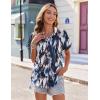 Zeagoo Women’s Hawaiian Button Down Shirts Casual Short Sleeve Floral Tropical Print Summer Blouse Tunic Top(Zr220)