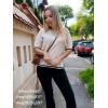Zeagoo Womens Knit Short Sleeve Tops Summer Pullover Blouse Basic Casual Shirt(Apricot)