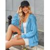 Zeagoo Women’s Lightweight Hoodies Full Zip Up Oversized Sweatshirts with Pockets Long Sleeve Thin Casual Hooded Jackets(Baby Blue)