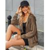 Zeagoo Women’s Lightweight Hoodies Full Zip Up Oversized Sweatshirts with Pockets Long Sleeve Thin Casual Hooded Jackets(Brown)