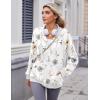 Zeagoo Women’s Lightweight Hoodies Full Zip Up Oversized Sweatshirts with Pockets Long Sleeve Thin Casual Hooded Jackets(Floral Printed)