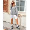 Zeagoo Women’s Lightweight Hoodies Full Zip Up Oversized Sweatshirts with Pockets Long Sleeve Thin Casual Hooded Jackets(Light Grey)