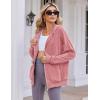 Zeagoo Women’s Lightweight Hoodies Full Zip Up Oversized Sweatshirts with Pockets Long Sleeve Thin Casual Hooded Jackets(Pink)