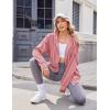Zeagoo Women’s Lightweight Hoodies Full Zip Up Oversized Sweatshirts with Pockets Long Sleeve Thin Casual Hooded Jackets(Pink)