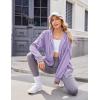 Zeagoo Women’s Lightweight Hoodies Full Zip Up Oversized Sweatshirts with Pockets Long Sleeve Thin Casual Hooded Jackets(Purple)