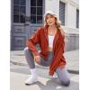 Zeagoo Women’s Lightweight Hoodies Full Zip Up Oversized Sweatshirts with Pockets Long Sleeve Thin Casual Hooded Jackets(Red)