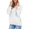 Zeagoo Women’s Lightweight Hoodies Full Zip Up Oversized Sweatshirts with Pockets Long Sleeve Thin Casual Hooded Jackets(White)