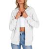Zeagoo Women’s Lightweight Hoodies Full Zip Up Oversized Sweatshirts with Pockets Long Sleeve Thin Casual Hooded Jackets(White)