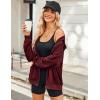 Zeagoo Women’s Lightweight Hoodies Full Zip Up Oversized Sweatshirts with Pockets Long Sleeve Thin Casual Hooded Jackets(Wine Red)