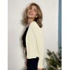 Zeagoo Women’s Lightweight Summer Cardigan Cropped Long Sleeve Shrug Thin Open Front Sheer Bolero for Dresses(Beige)