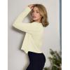 Zeagoo Women’s Lightweight Summer Cardigan Cropped Long Sleeve Shrug Thin Open Front Sheer Bolero for Dresses(Beige)