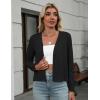 Zeagoo Women’s Lightweight Summer Cardigan Cropped Long Sleeve Shrug Thin Open Front Sheer Bolero for Dresses(Black)