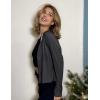 Zeagoo Women’s Lightweight Summer Cardigan Cropped Long Sleeve Shrug Thin Open Front Sheer Bolero for Dresses(Dark Gray)