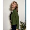 Zeagoo Women’s Lightweight Summer Cardigan Cropped Long Sleeve Shrug Thin Open Front Sheer Bolero for Dresses(Dark Green)