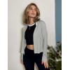 Zeagoo Women’s Lightweight Summer Cardigan Cropped Long Sleeve Shrug Thin Open Front Sheer Bolero for Dresses(Gray)