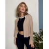 Zeagoo Women’s Lightweight Summer Cardigan Cropped Long Sleeve Shrug Thin Open Front Sheer Bolero for Dresses(Khaki)