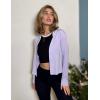 Zeagoo Women’s Lightweight Summer Cardigan Cropped Long Sleeve Shrug Thin Open Front Sheer Bolero for Dresses(Lavender)