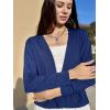 Zeagoo Women’s Lightweight Summer Cardigan Cropped Long Sleeve Shrug Thin Open Front Sheer Bolero for Dresses(Navy)