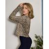 Zeagoo Women’s Lightweight Summer Cardigan Cropped Long Sleeve Shrug Thin Open Front Sheer Bolero for Dresses(Peinted Leopard An136)