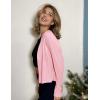 Zeagoo Women’s Lightweight Summer Cardigan Cropped Long Sleeve Shrug Thin Open Front Sheer Bolero for Dresses(Pink)