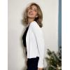 Zeagoo Women’s Lightweight Summer Cardigan Cropped Long Sleeve Shrug Thin Open Front Sheer Bolero for Dresses(White)