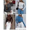 Zeagoo Womens Long Sleeve Off The Shoulder Casual Crop Tops Boat Neck Going Out Slim Fit Sexy T Shirts 2026(White)