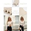 Zeagoo Women’s Long Sleeve Ribbed Slim Fitted Shirts Square Neck Casual Basic Crop Tops
