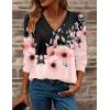 Zeagoo Women’s Long Sleeve Shirts V Neck Dressy Casual Tops Trendy Button Down Blouse Fall Fashion Work Clothes(Bf177)