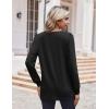 Zeagoo Women’s Long Sleeve Shirts V Neck Dressy Casual Tops Trendy Button Down Blouse Fall Fashion Work Clothes(Black)