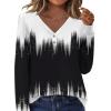 Zeagoo Women’s Long Sleeve Shirts V Neck Dressy Casual Tops Trendy Button Down Blouse Fall Fashion Work Clothes(Jb204)
