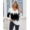 Zeagoo Women’s Long Sleeve Shirts V Neck Dressy Casual Tops Trendy Button Down Blouse Fall Fashion Work Clothes(Jb204)