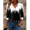 Zeagoo Women’s Long Sleeve Shirts V Neck Dressy Casual Tops Trendy Button Down Blouse Fall Fashion Work Clothes(Jb204)